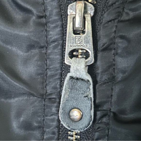 South Pole Black Bomber Jacket Mens Size Medium Y2K Vtg - Picture 9 of 9